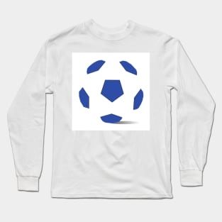 Football image in dazzling blue and white space Long Sleeve T-Shirt